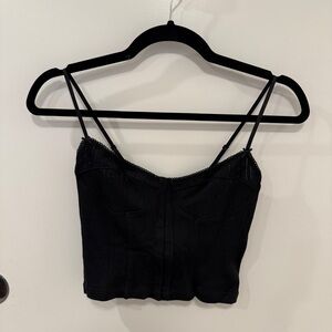 CouCou Intimates THE CORSELETTE Black | Pointelle Size M